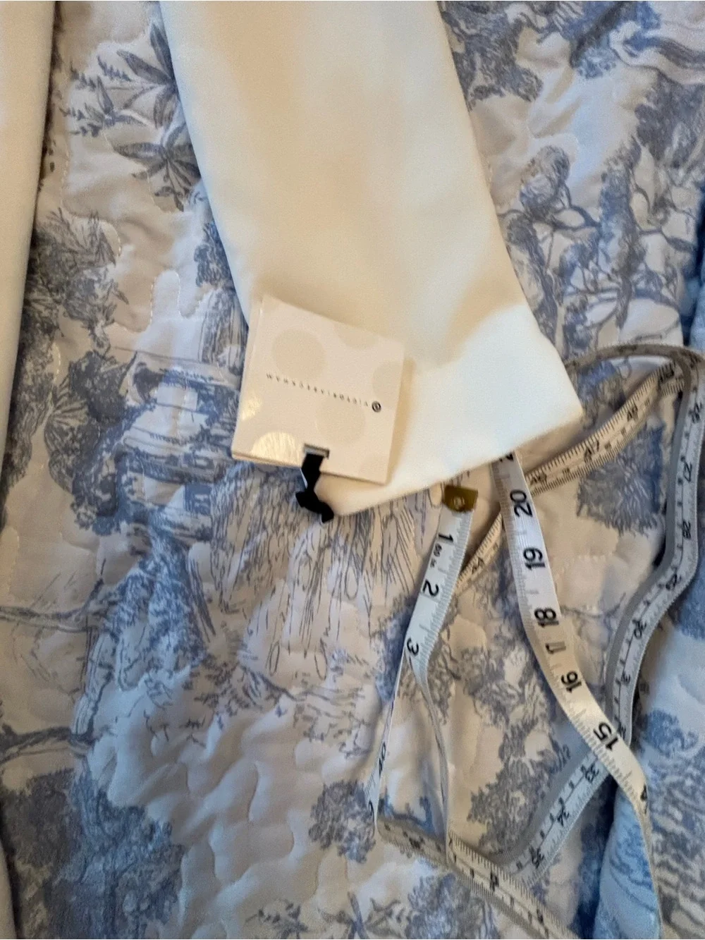 NWT Victoria Beckham Girls XL Cream Drop-Waist Dress Three-Quarter Sleeves